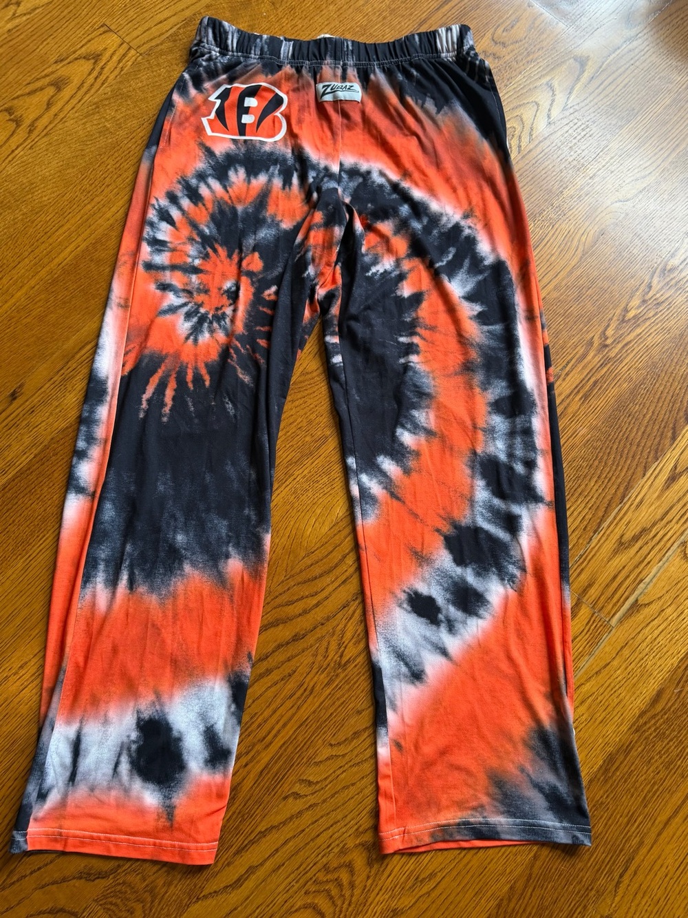 Cincinnati Bengals Zubaz Orange Black Tie Dye Pajama Lounge Pants Men’s Large